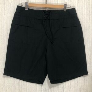 Island Escape Mens Black Lace Up Board Shorts Swim Trunks 7600990L Size 34